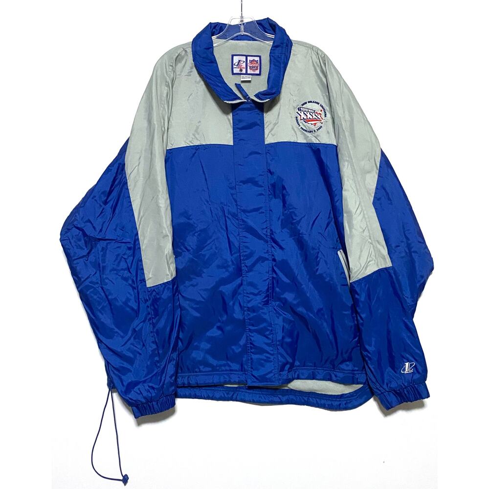 Vintage Super Bowl XXXVI Logo Athletic NFL Game Day Jacket 2002 New Orleans 2XL